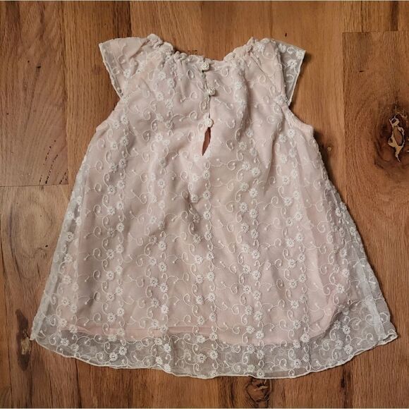 Catherine MALANDRINO Lace Overlay Baby Dress - Picture 9 of 9
